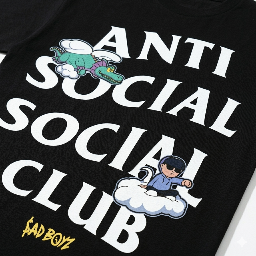 Playera Anti social × Sad boyz